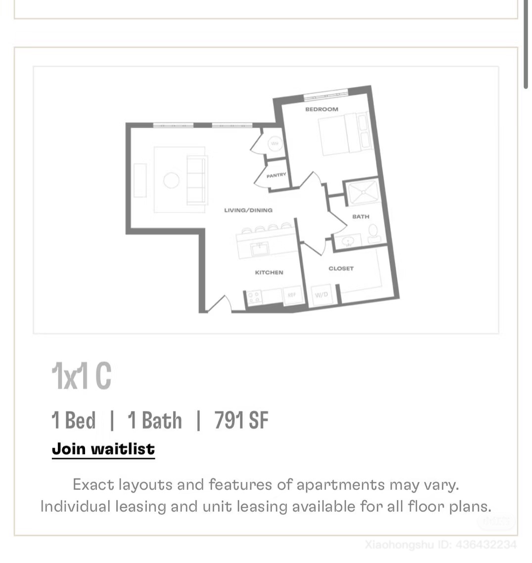 【$2250 –> $1600】✨ Spring 2026 Sublease at Provenance Apartments — 1B1B Fully Furnished, Move-In Ready! ✨ Floor Plan