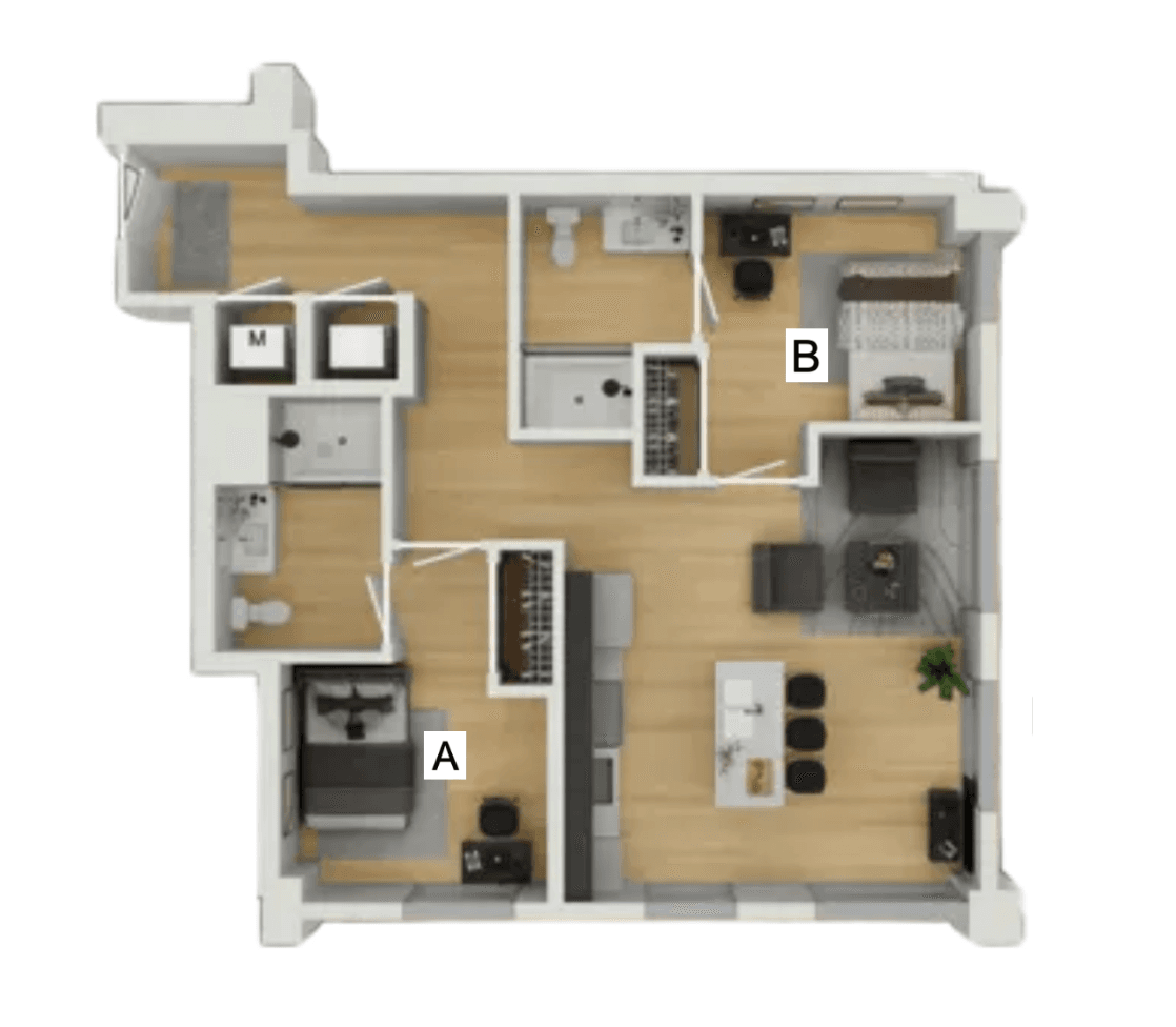 West Campus | Icon at Austin | 1-2 Private Bed/Bath floor plan